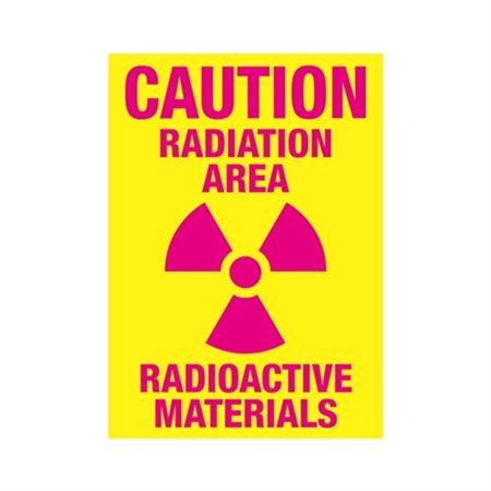 Caution Radiation Area Radioactive Materials Sign 10"x14"